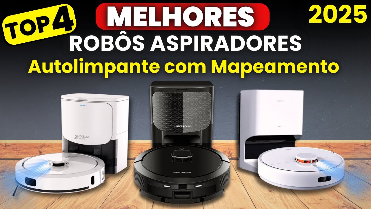 QUAL MELHOR ROBÔ ASPIRADOR Autolimpante com Mapeamento p/ Comprar em 2024? TOP 4 Robôs Aspiradores!