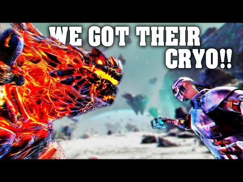We Got Their Cryoed Magmasaur While Defending | Ark Genesis Small Tribes PVP E51