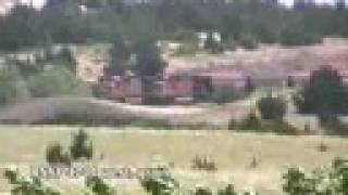 preview picture of video 'BNSF Panhandle sub at Curtis Hill 6-7-08 pt1'