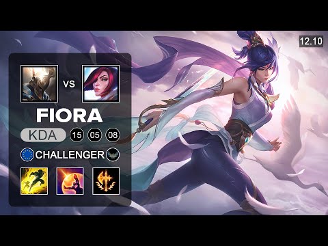 Fiora vs Pantheon Top - EUW Challenger - Patch 12.10 Season 12