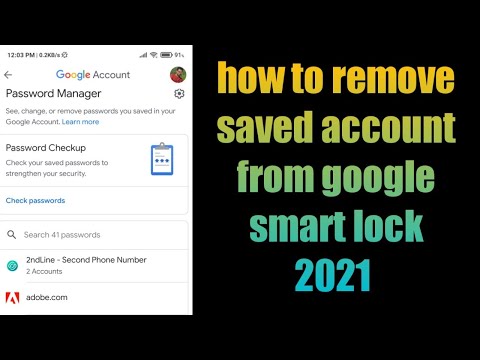 how to remove saved account from google smart lock 2021 | ft xiaomi redmi poco mi phone