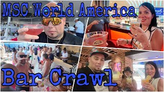 Bar Crawl abordo del MSC World America 