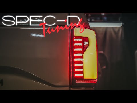 AKKON - Fits 2015 2016 2017 Ford F-150 F150 LED [C-Tube Light Bar] Black Tail Lamp Brake Lights Pair Left Driver+Right Passenger, Tail Light Assemblies - Canada