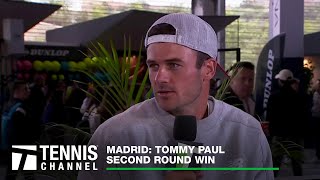 Tommy Paul Feeling Healthy And Excited To Play On Clay After Ankle Injury | Madrid Second Round