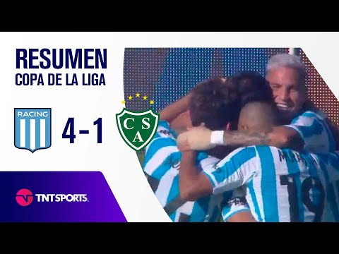 Racing GOLEÓ a Sarmiento y es ÚNICO PUNTERO 🔵⚪ | Racing 4-1 Sarmiento | Resumen