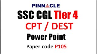 👉ssc cgl tier 4 cpt / dest I paper code P105 I total 150 live tests for 100% success