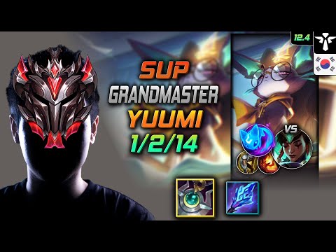 GrandMaster Yuumi Support vs Karma - 천상계 서폿 유미 월석 콩콩이 - LOL KR 12.4