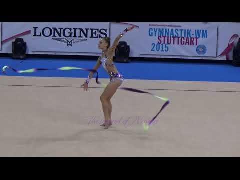 Jasmine KERBER (USA) ribbon - 2015 Stuttgart worlds Qualifs