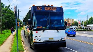 On Board: New Jersey Transit 2017 MCI D4500CT #17085 on the 553 line to Upper Deerfield