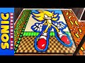 Super Sonic the Hedgehog (IN 41,031 DOMINOES!)