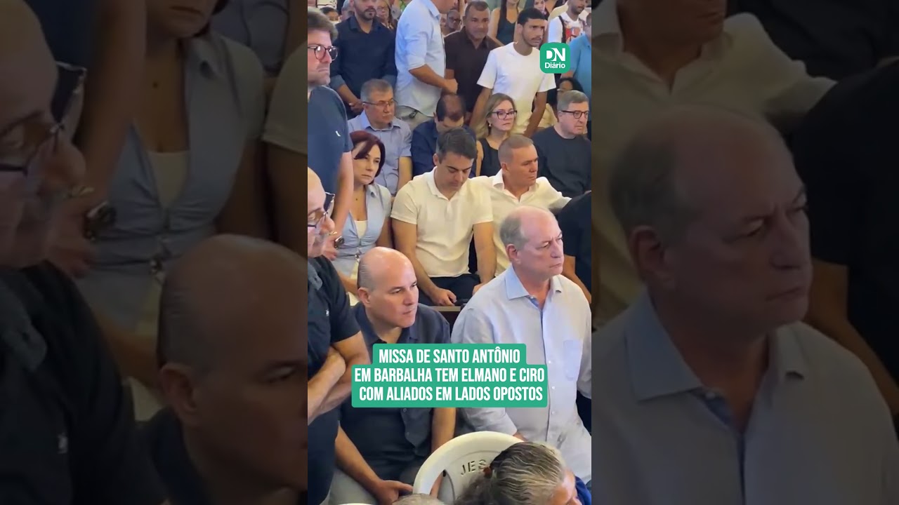 Imagem da notícia Missa de Santo Antônio, em Barbalha, tem Elmano e Ciro com aliados em lados opostos