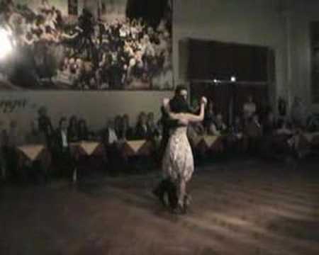  Gustavo Benzecry Sabá  and  Maria Olivera  are  dancing  to  the  tango  "  El Nene Del Abasto  "