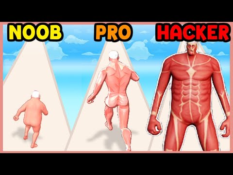 NOOB vs PRO vs HACKER in Titan Rush 3D
