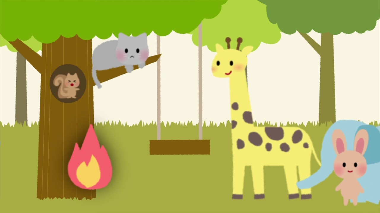 【どうぶつアニメ】どうぶつレスキュー【赤ちゃん 泣き止む 笑う】 Animal rescue  जानवरों की आग  Kebakaran hutan