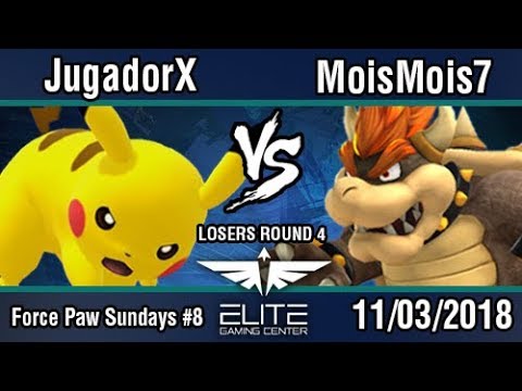 Force Paw Sundays #8 Loser's Round 4 - MoisMois7 (Bowser) vs JugadorX (Pikachu, Jigglypuff)
