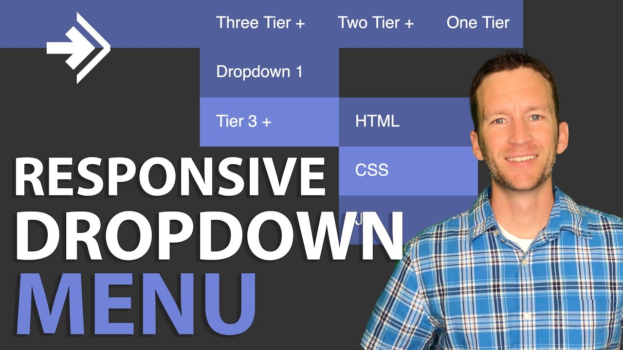 Dropdown Menu Tutorial | Responsive HTML & CSS (no javascript)