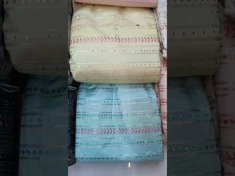 100 grams embroidered mono banglori fabrics