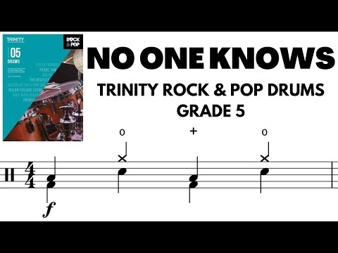 No One Knows - Trinity Rock & Pop Drums GRADE 5 (no drums/no click)