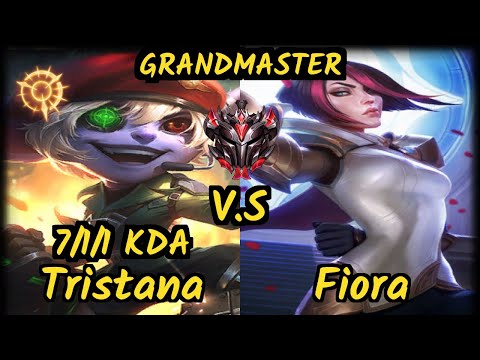 WhiteKnight (TRISTANA) vs FIORA - 7/1/1 KDA TOP GAMEPLAY - EUW Ranked GRANDMASTER
