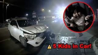 Drunk Mom Crashes With 5 Kids in Car — Then Tries to Flee | Police Bodycam Footage
