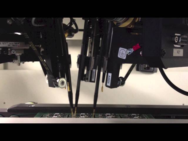 Example of Digitaltest's MTS 500 Condor system on a pcb panel.