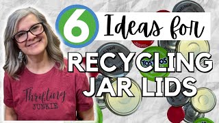 Look what I did with GLASS JAR LIDS !!   / 6 RECYCLING DIY'S