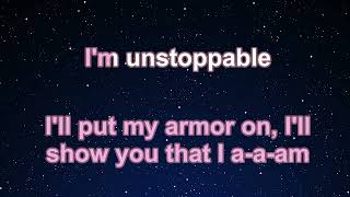 Karaoke♬ Unstoppable - Sia 【No Guide Melody】