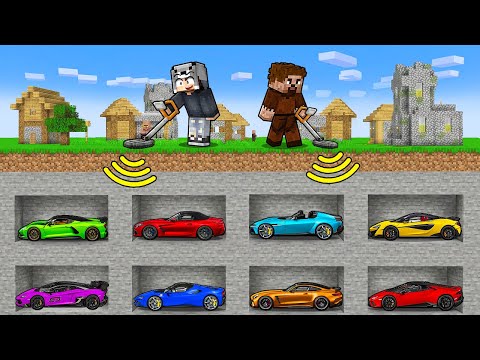 ZENGİN VE FAKİR ARABA MADENİ BULMA YARIŞI - Minecraft