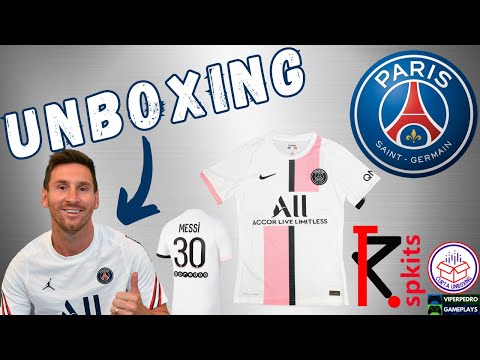UNBOXING CAMISA DE TIME PARIS SAINT-GERMAIN (PSG) 21/22 AWAY MODELO JOGADOR | MESSI | SPKITS.COM