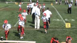 preview picture of video 'New Lenox, IL Mustangs vs Palos Stars 8-21-10 9 yr old football'