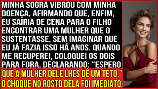 Minha sogra se divertiu ao saber que eu estava doente. Ela disse: 'Agora que essa parasita vai...