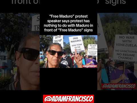 “Free Maduro” protest speaker says protest has nothing to do with Maduro