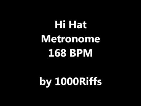 Hi Hat Metronome 168 BPM - Beats Per Minute