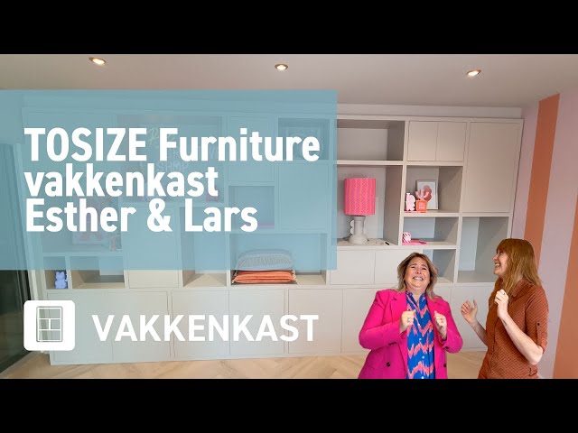 Grote, wandvullende TOSIZE Furniture vakkenkast, door Esther en Lars van Be Creative Shop