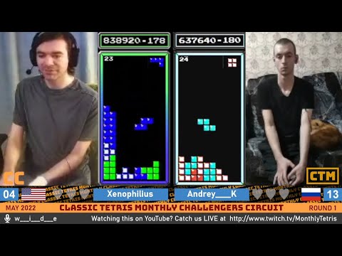 Xeno, Andrey | Round 1 | Classic Tetris Monthly Challengers Circuit