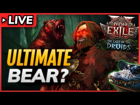 POE 2 0.4🔴FINAL BEAR FORM! - 140%MS BEAR Vaal Temple Farm - DRUID Build for Shaman🔴Path of Exile 2