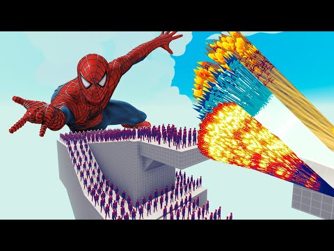 200X SPIDERMAN + 1X GIANT VS  3X EVERY GOD - Totally Accurate Battle Simulator TABS
