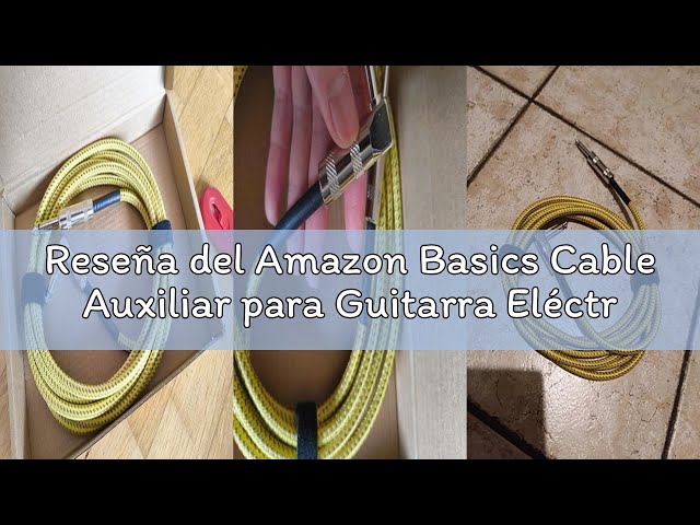 Vídeo relacionado con Amazon Basics Cable Auxiliar para Guitarra Eléctrica, Bajo, Teclados, Trenzado, Conector de 6,35mm en Ángulo Recto, Silencioso , 3 m, Amarillo y Marrón
