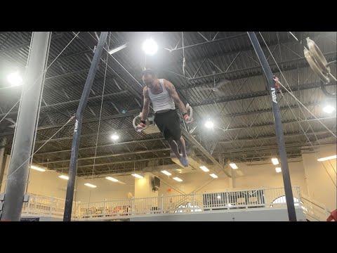 RINGS WORKOUT (SWING/STRENGTH WORK) - SPARTAN GYMNASTICS (AUGUST 10, 2023)