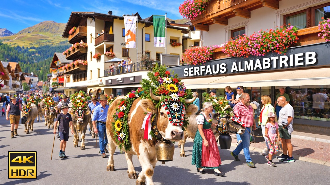 Serfaus Austria 🇦🇹 Almabtrieb 2026 | Cows Return from the Alps | An Amazing Alpine Tradition 4K60fps
