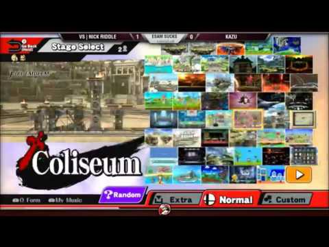 Smash 4 Versus Weekly 12/10/15 - Winners R3 - NickRiddle (ZSS) vs Kazu (Fox)