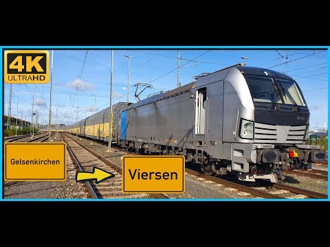 【4K】 Führerstandsmitfahrt Cab Ride Gelsenkirchen HBF nach Viersen über Oberhausen,Krefeld,Duisburg