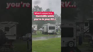 Here's how we prepare for a storm in our RV #hurricane #rvliving #hurricaneseason #shorts