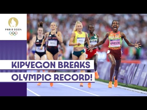 Faith Kipyegon Breaks Olympic Record! 🇰🇪 | Women's 1500m | #Paris2024 highlights