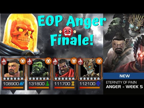Eternity of Pain Anger Week 5 Finale!! Herc/Overseer/Bishop/Warlock - Marvel Contest Champion