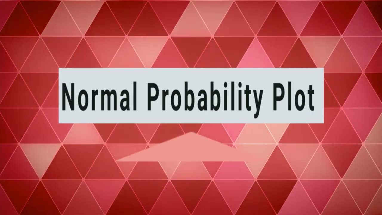 Excel (13) Normal Probability Plot to check normal distribution