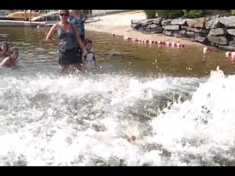 Grandpa does the waterslide Woodloch Pines 2012