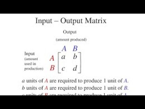 Mathematical Economics: The Leontif Input - Output Model Explained