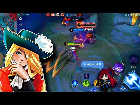 Miniac + Legendary Sniper Lesley Deadly Shot Gameplay #mobilelegends