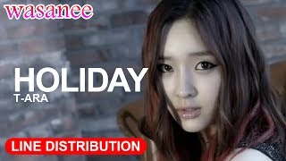T-ARA - Holiday - Line Distribution (Color Coded)